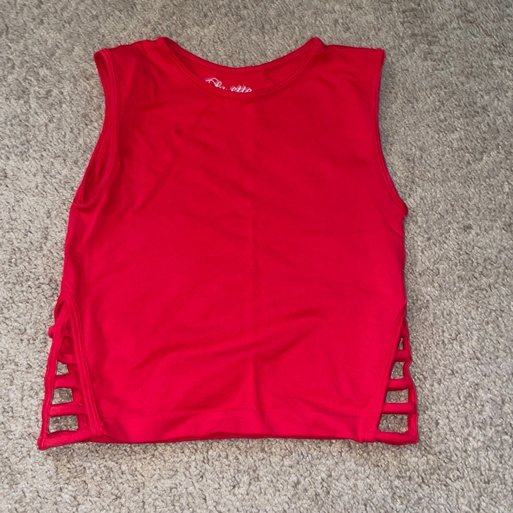 Red crop top